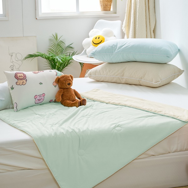 【DUYAN 竹漾】Cool-Fi 極涼 膠原蛋白抗菌兒童涼被/澤綠沁檸