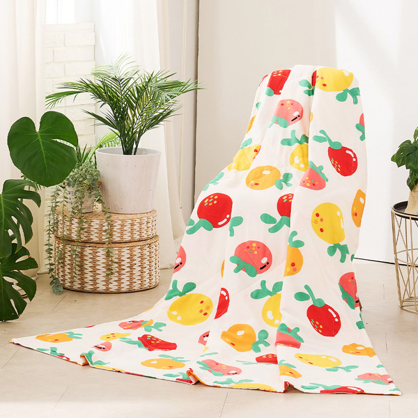 【DUYAN 竹漾】Cool-Fi 空氣涼感被/金黃果子 台灣製