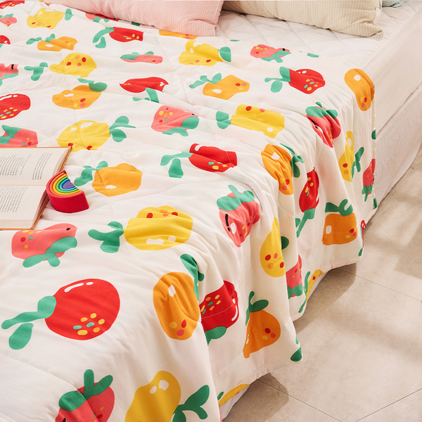 【DUYAN 竹漾】Cool-Fi 空氣涼感被/金黃果子 台灣製