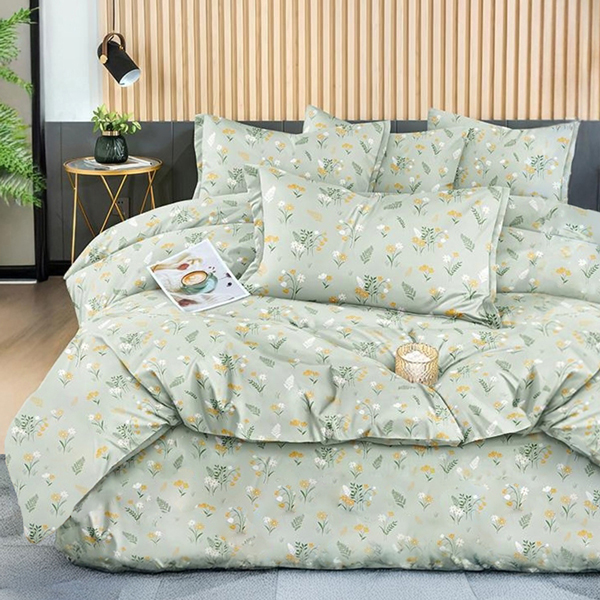 【DUYAN 竹漾】舒柔棉雙人加大床包涼被四件組 / 陽光花頌