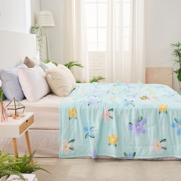 【DUYAN 竹漾】Cool-Fi 空氣涼感被/青花綠意 台灣製