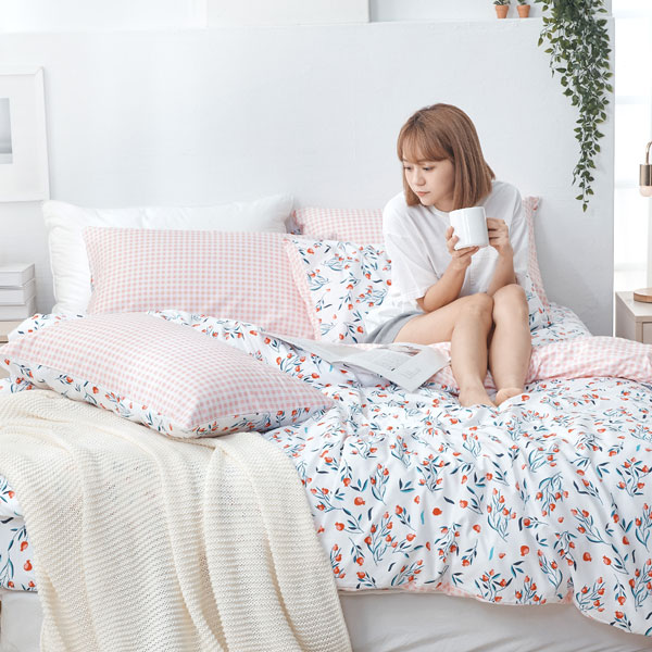 【DUYAN 竹漾】舒柔棉單人床包涼被三件組 / 沁心花漾
