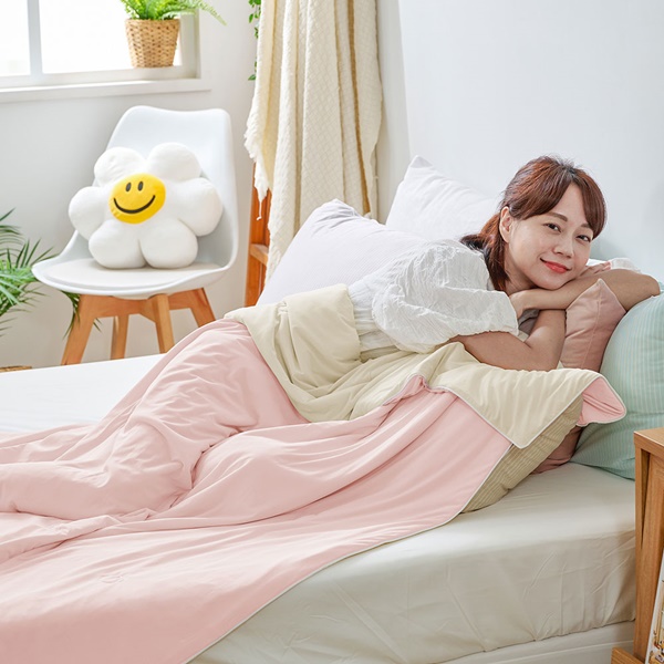 【DUYAN 竹漾】Cool-Fi 極涼 膠原蛋白抗菌涼被/粉荔沁檸
