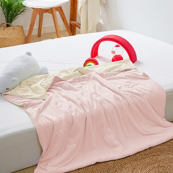 【DUYAN 竹漾】Cool-Fi 極涼 膠原蛋白抗菌兒童涼被/粉荔沁檸