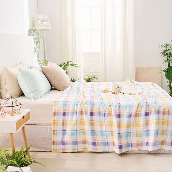 【DUYAN 竹漾】Cool-Fi 空氣涼感被/清格晨間 台灣製