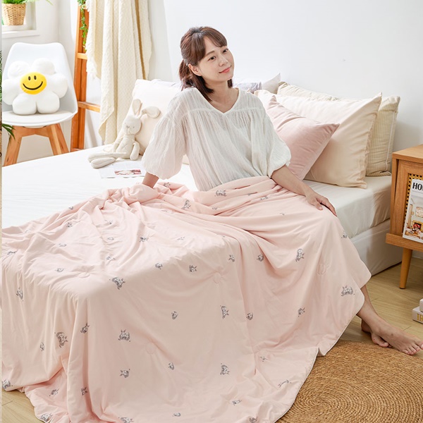 【DUYAN 竹漾】Cool-Fi 極涼 膠原蛋白抗菌涼被/杏桃茸兔