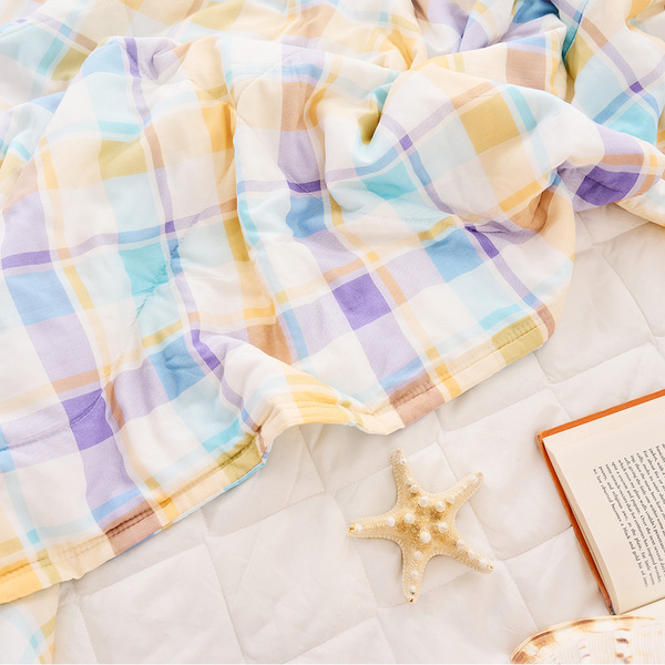 【DUYAN 竹漾】Cool-Fi 空氣涼感被/清格晨間 台灣製