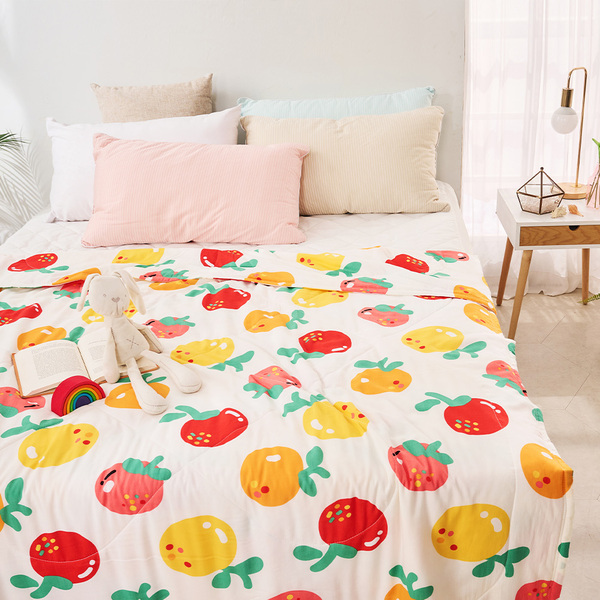 【DUYAN 竹漾】Cool-Fi 空氣涼感被/金黃果子 台灣製