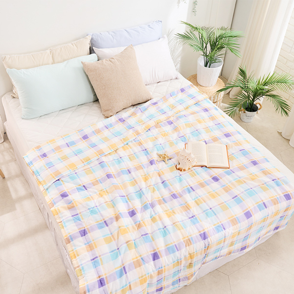 【DUYAN 竹漾】Cool-Fi 空氣涼感被/清格晨間 台灣製