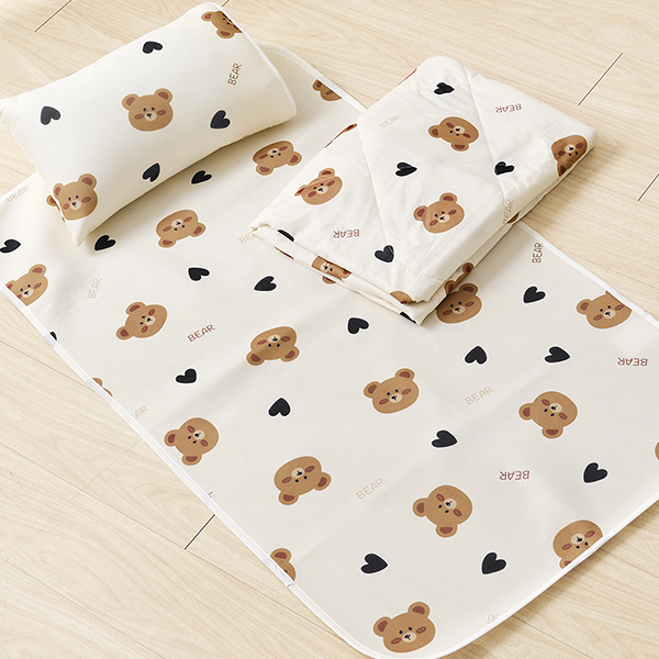 【DUYAN 竹漾】Cool-Fi 透氣涼感6D兒童午睡墊/小熊哈妮