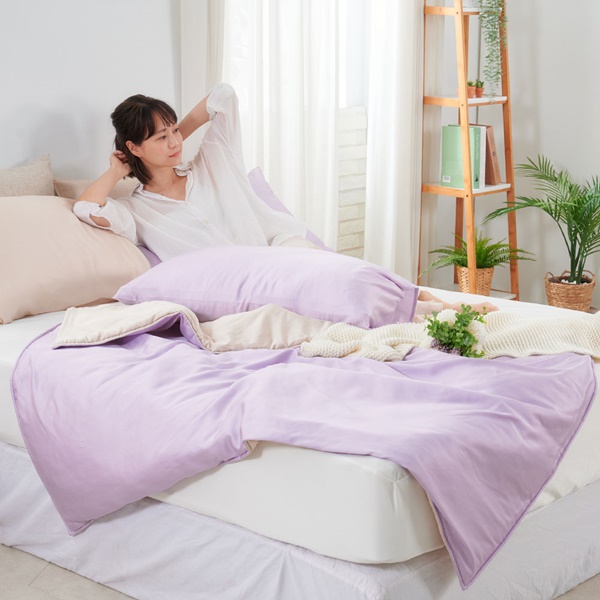 【DUYAN 竹漾】Cool-Fi 60支萊賽爾天絲涼被-幻紫凝香 台灣製