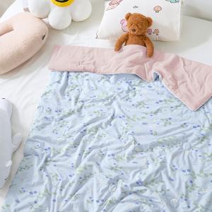 【DUYAN 竹漾】Cool-Fi 極涼 膠原蛋白抗菌兒童涼被/藍果藏兔