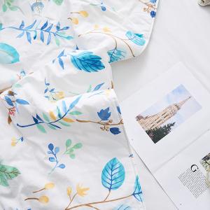 【DUYAN 竹漾】 舒柔棉 涼被/ 藍凝冰花