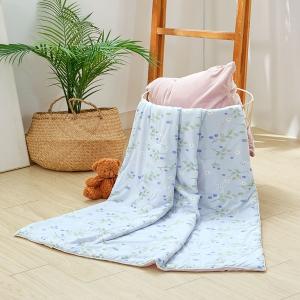 【DUYAN 竹漾】Cool-Fi 極涼 膠原蛋白抗菌兒童涼被/藍果藏兔