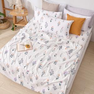 【DUYAN 竹漾】 舒柔棉 涼被/ 紫薇白茵