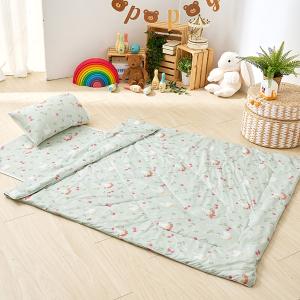 【DUYAN 竹漾】Cool-Fi Huggy 冰絲涼感兒童涼被/綠茵小鴨 台灣製