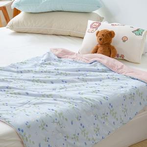 【DUYAN 竹漾】Cool-Fi 極涼 膠原蛋白抗菌兒童涼被/藍果藏兔