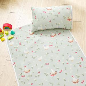 【DUYAN 竹漾】Cool-Fi 透氣涼感6D兒童午睡墊/綠茵小鴨