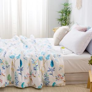 【DUYAN 竹漾】 舒柔棉 涼被/ 藍凝冰花