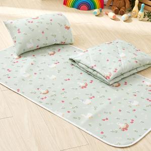 【DUYAN 竹漾】Cool-Fi 透氣涼感6D兒童午睡墊/綠茵小鴨