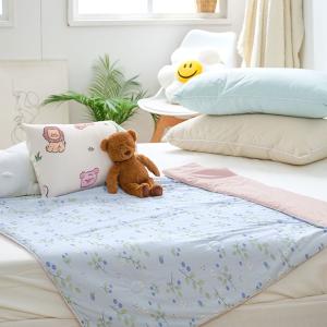 【DUYAN 竹漾】Cool-Fi 極涼 膠原蛋白抗菌兒童涼被/藍果藏兔