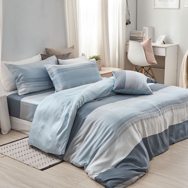 【DUYAN 竹漾】40支100%天絲雙人床包被套四件組 / 帕里斯 台灣製