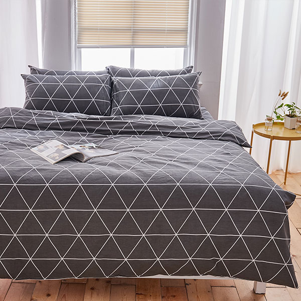 【DUYAN 竹漾】床包枕套組-單人 / 精梳純棉二件式 / 百慕達三角 台灣製