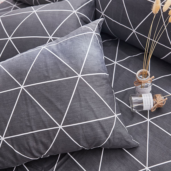 【DUYAN 竹漾】床包被套組(雙人薄被套)-單人 / 精梳純棉三件式 / 百慕達三角 台灣製