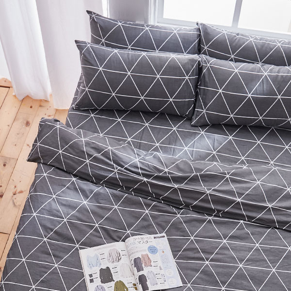 【DUYAN 竹漾】床包枕套組-單人 / 精梳純棉二件式 / 百慕達三角 台灣製