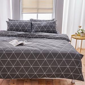 【DUYAN 竹漾】床包枕套組-單人 / 精梳純棉二件式 / 百慕達三角 台灣製