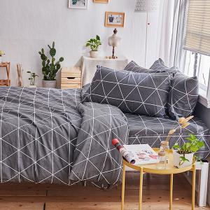 【DUYAN 竹漾】床包枕套組-單人 / 精梳純棉二件式 / 百慕達三角 台灣製