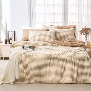 【DUYAN 竹漾】床包被套組(薄被套)-單人 / 舒柔棉三件式 / 焦糖奶茶 台灣製