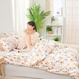 【DUYAN 竹漾】舒柔棉單人床包涼被三件組 / 日葵小兔 台灣製