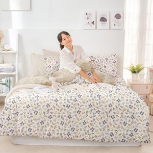 【DUYAN 竹漾】床包被套組(薄被套)-單人/200織/ 精梳棉三件式 / 杏花春色 台灣製