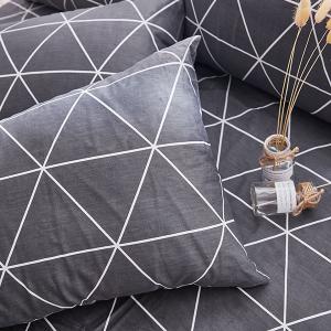 【DUYAN 竹漾】床包枕套組-單人 / 精梳純棉二件式 / 百慕達三角 台灣製