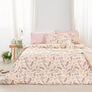 【DUYAN 竹漾】床包被套組(薄被套)-雙人加大 / 舒柔棉四件式 / 秘葉花季