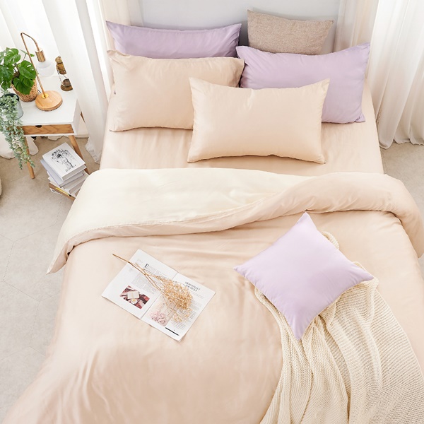 【DUYAN 竹漾】60支萊賽爾天絲雙人加大床包被套四件組 / 焙香歐蕾 台灣製