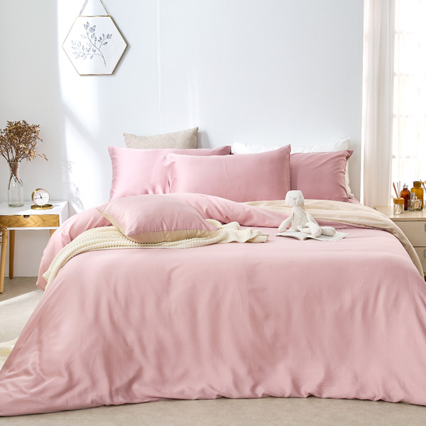 【DUYAN 竹漾】60支萊賽爾天絲雙人加大四件式鋪棉兩用被床包組 / 甜果奶霜 台灣製