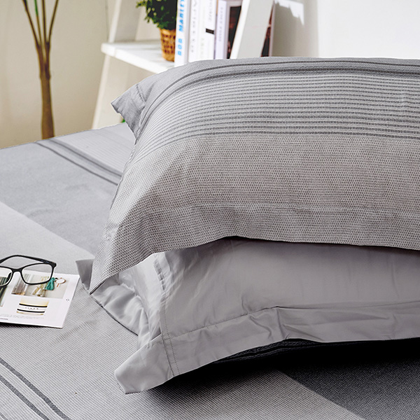 【DUYAN 竹漾】60支萊賽爾天絲雙人加大床包被套四件組 / 幽微暮灰 台灣製