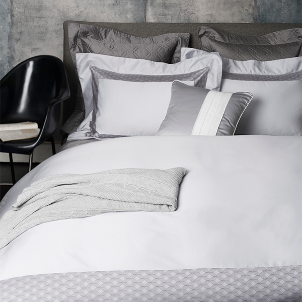 【寬庭】義大利GIZA埃及長纖棉 簡約寢飾四件式 | 小步舞曲 淡灰紫