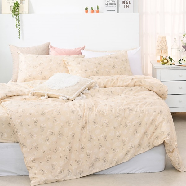 【DUYAN 竹漾】奧地利天絲雙人加大床包涼被四件組 / 心願繡花 台灣製