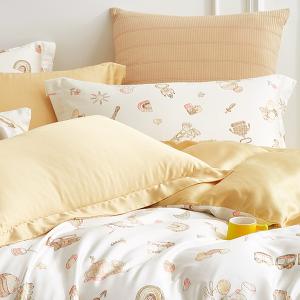 【DUYAN 竹漾】60支萊賽爾天絲雙人加大四件式鋪棉兩用被床包組 / 假日慶典 台灣製