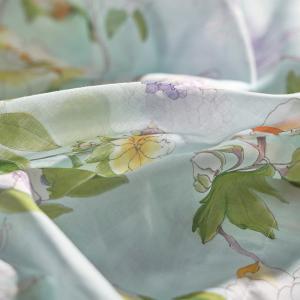 【寬庭】義大利GIZA華爾天使紗 印花寢飾四件式｜花妍香頌 柔光綠