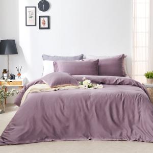 【DUYAN 竹漾】60支萊賽爾天絲雙人加大四件式鋪棉兩用被床包組 / 甜芋紫薯 台灣製