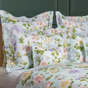 【寬庭】義大利GIZA華爾天使紗 印花寢飾四件式｜花妍香頌 柔光綠