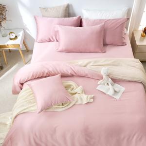 【DUYAN 竹漾】60支萊賽爾天絲雙人加大四件式鋪棉兩用被床包組 / 甜果奶霜 台灣製