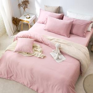 【DUYAN 竹漾】60支萊賽爾天絲雙人加大四件式鋪棉兩用被床包組 / 甜果奶霜 台灣製