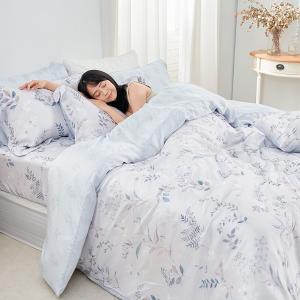 【DUYAN 竹漾】60支萊賽爾天絲雙人加大四件式鋪棉兩用被床包組 / 悠藍果子 台灣製