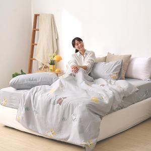 【DUYAN 竹漾】奧地利天絲雙人床包涼被四件組 / 跑跑柯基 台灣製