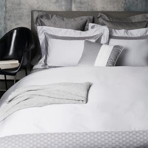 【寬庭】義大利GIZA埃及長纖棉 簡約寢飾四件式 | 小步舞曲 淡灰紫